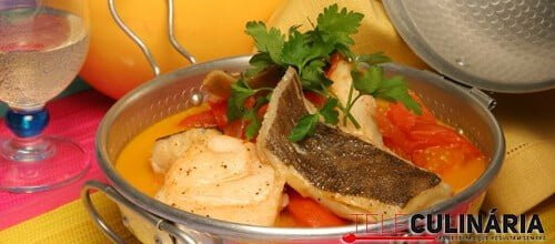 Cataplana mista de raia e perca