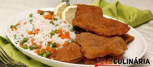 Panados com arroz primavera