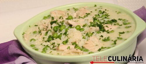 Arroz de ervilhas com peru