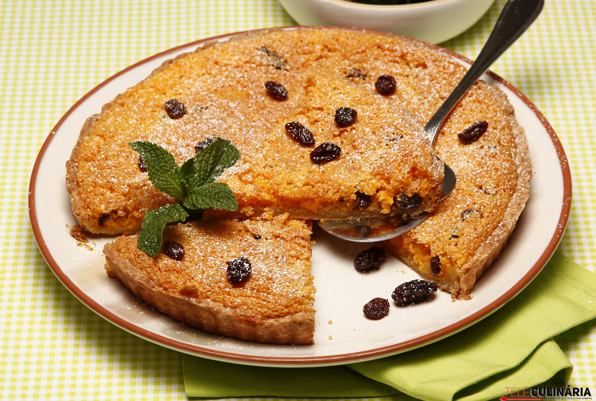 Tarte de cenoura com sultanas