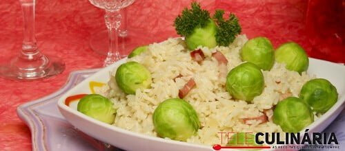 Arroz de couves-de-bruxelas