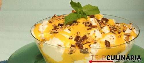 Natas do céu com bolachas de chocolate