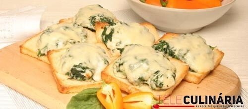 Torradinhas de espinafres