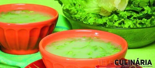 Receita de Sopa de alface
