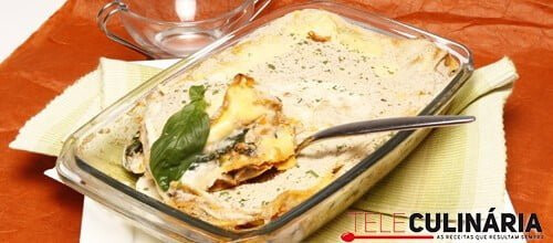 Lasanha de soja com legumes