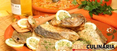 Fritada de peixe com arroz malandrinho