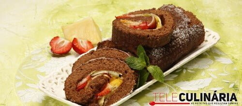 Torta de frutas laminadas