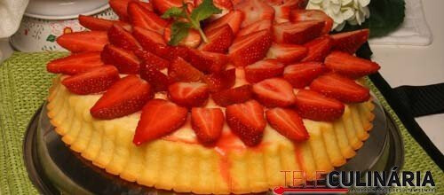 Tarte fresca de morangos