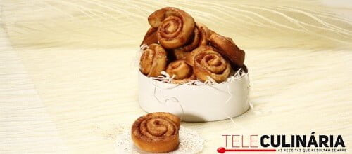 Caracóis de canela receita fácil