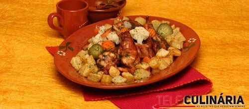 Coelho frito com pickles