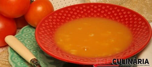 Creme de cenoura com letrinhas