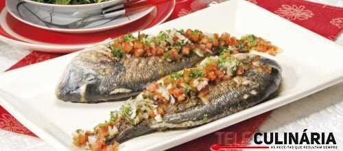 Dourada grelhada de coentrada