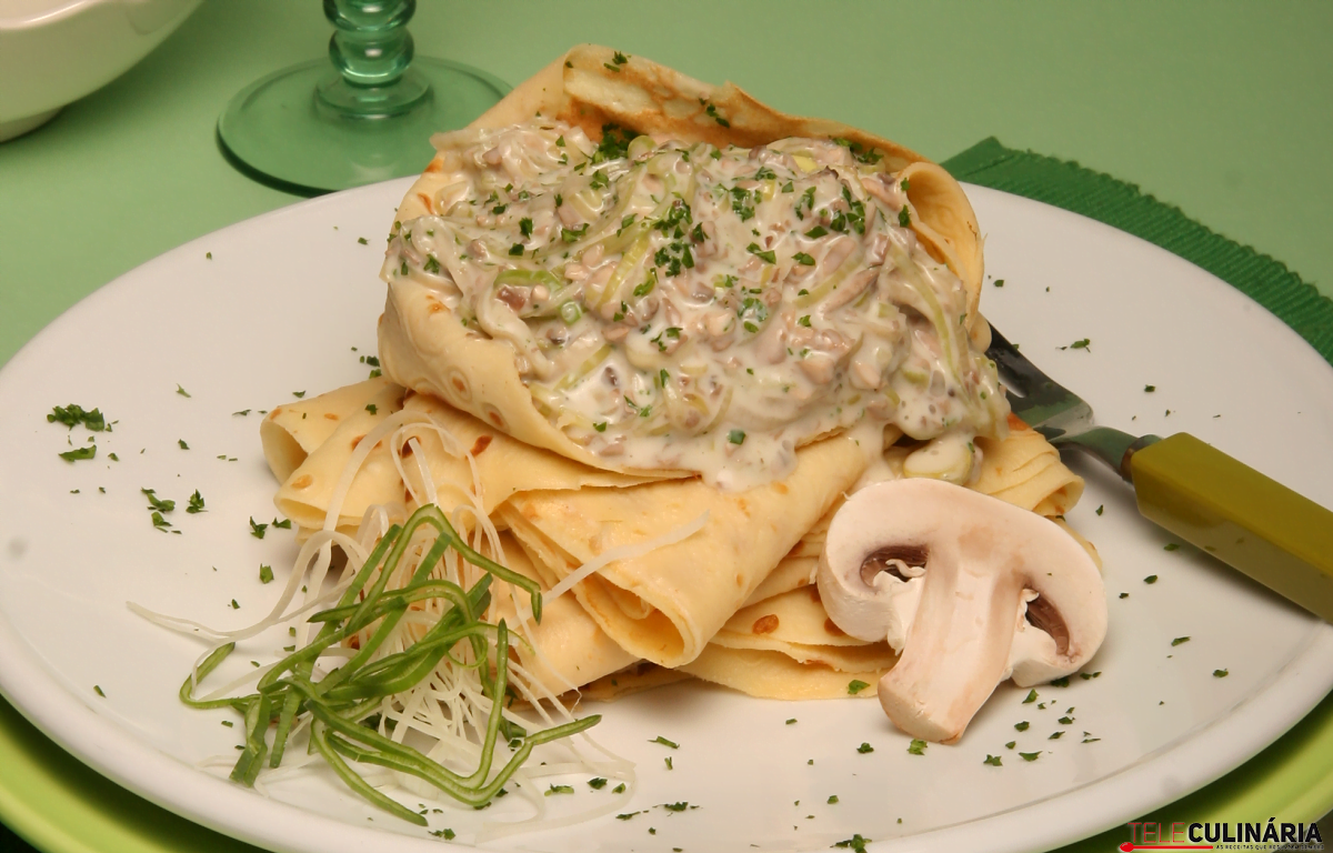 Crepes de cogumelos