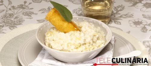 Risotto de alho francês com estragão