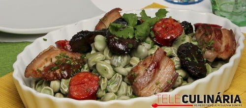 Favas com chouriço- Receita fácil