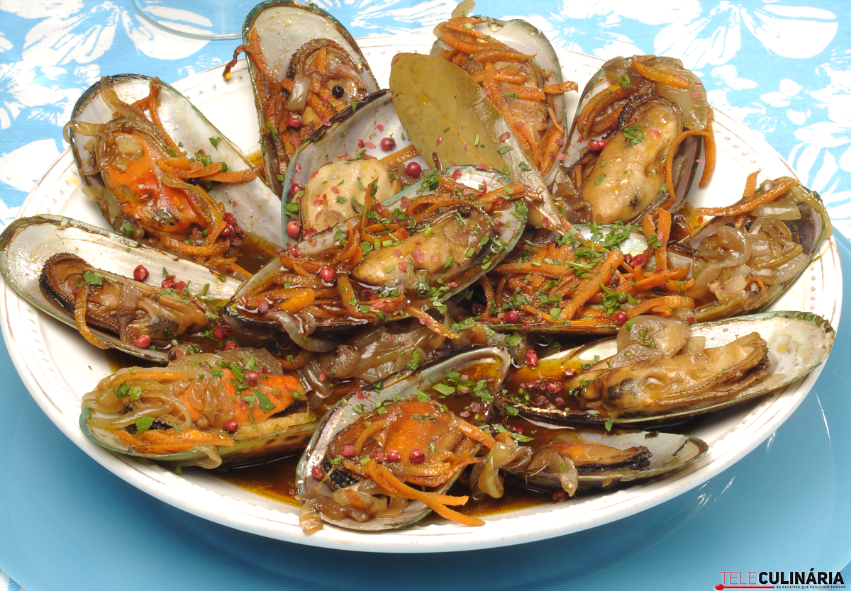 Mexilhões de escabeche