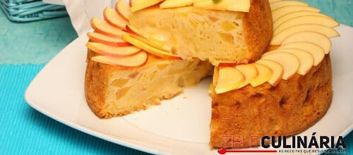 Bolo de pêssego e manga