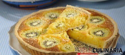 Tarte de coco e kiwi