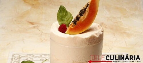 Soufflé doce de papaia