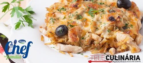 Peru à Brás Gratinado - Receita Chef em Família Mimosa