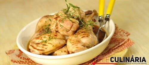 Coelho marinado na brasa