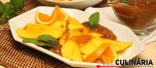 Manga com puré de frutas