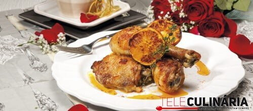 Frango com tomilho e laranja