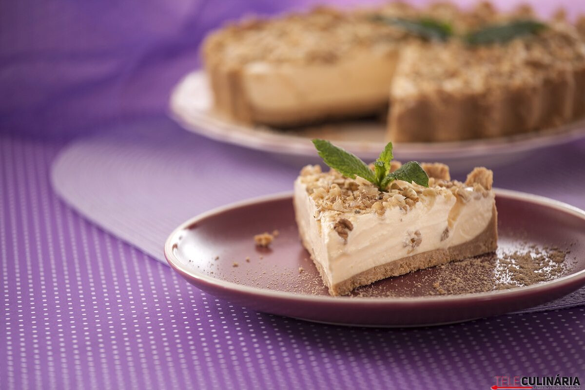 Tarte gelada de nozes