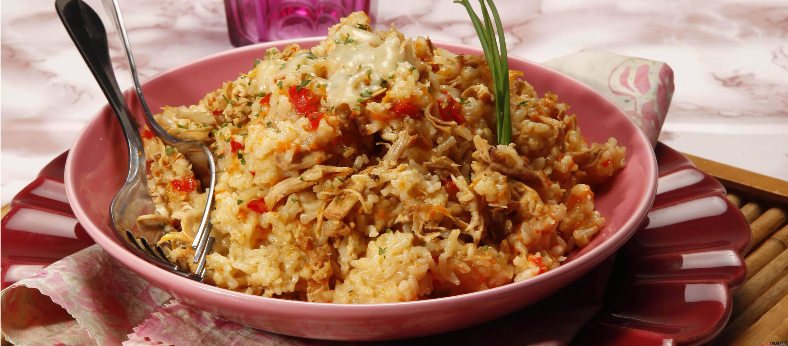 Risotto de frango na panela de pressão