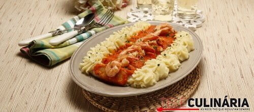 Mimos de pescada com camarão