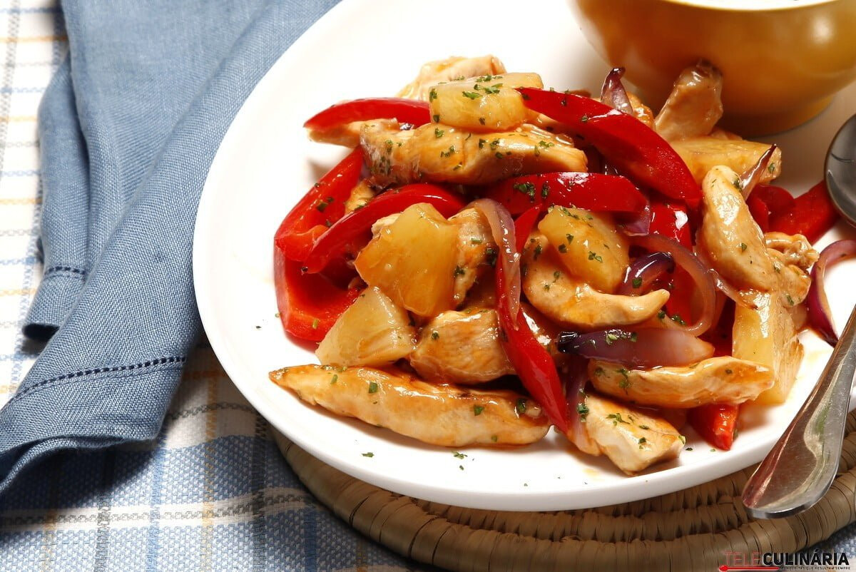 Tirinhas de frango orientais