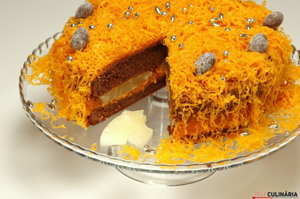 Bolo delicioso de chocolate com ovos