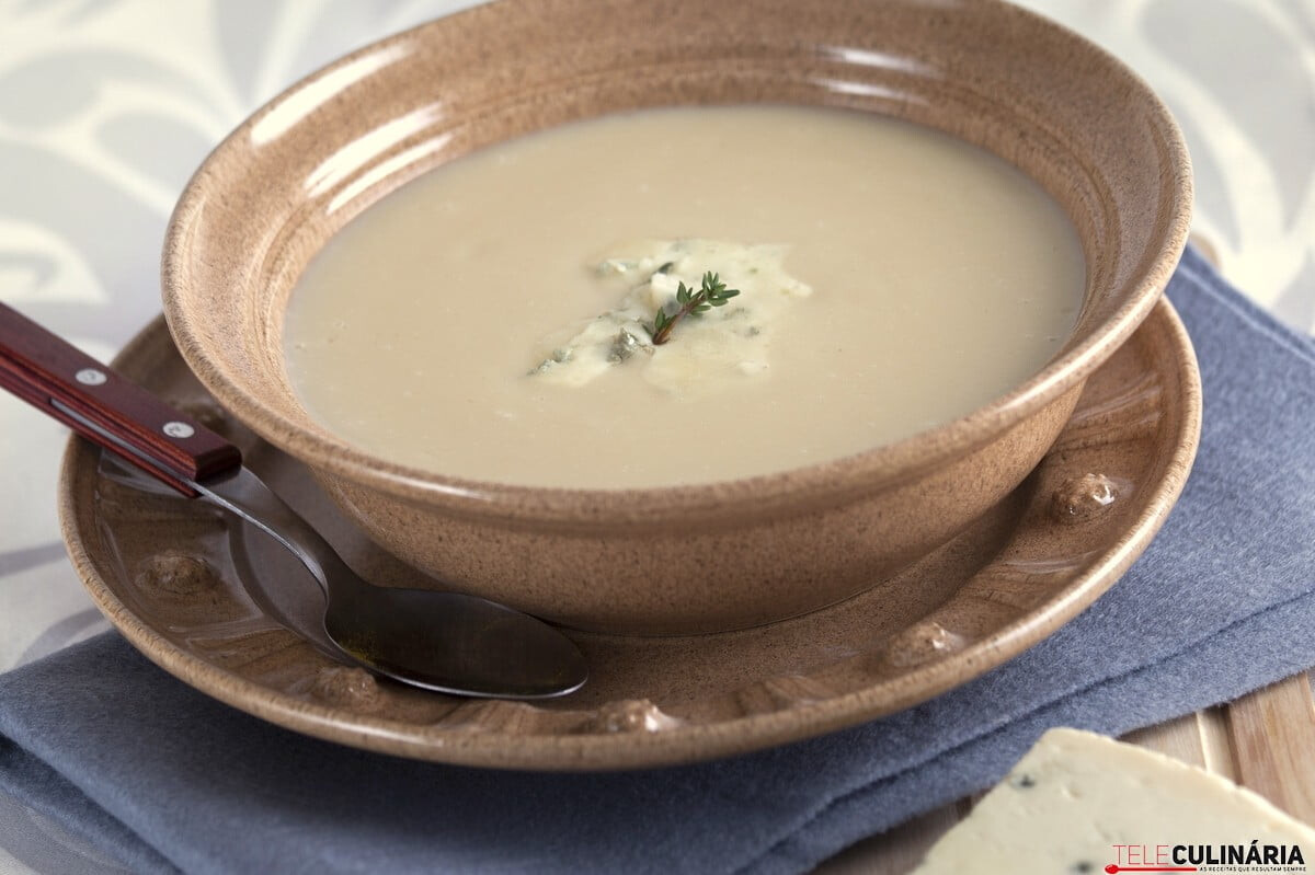 Creme de pêra e Gorgonzola