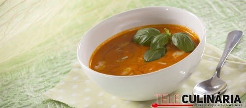 Creme de pimentos com queijo gorgonzola