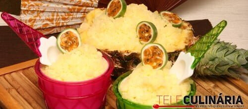 Gelado rápido de ananás