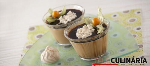 Semifrio de caramelo em taça