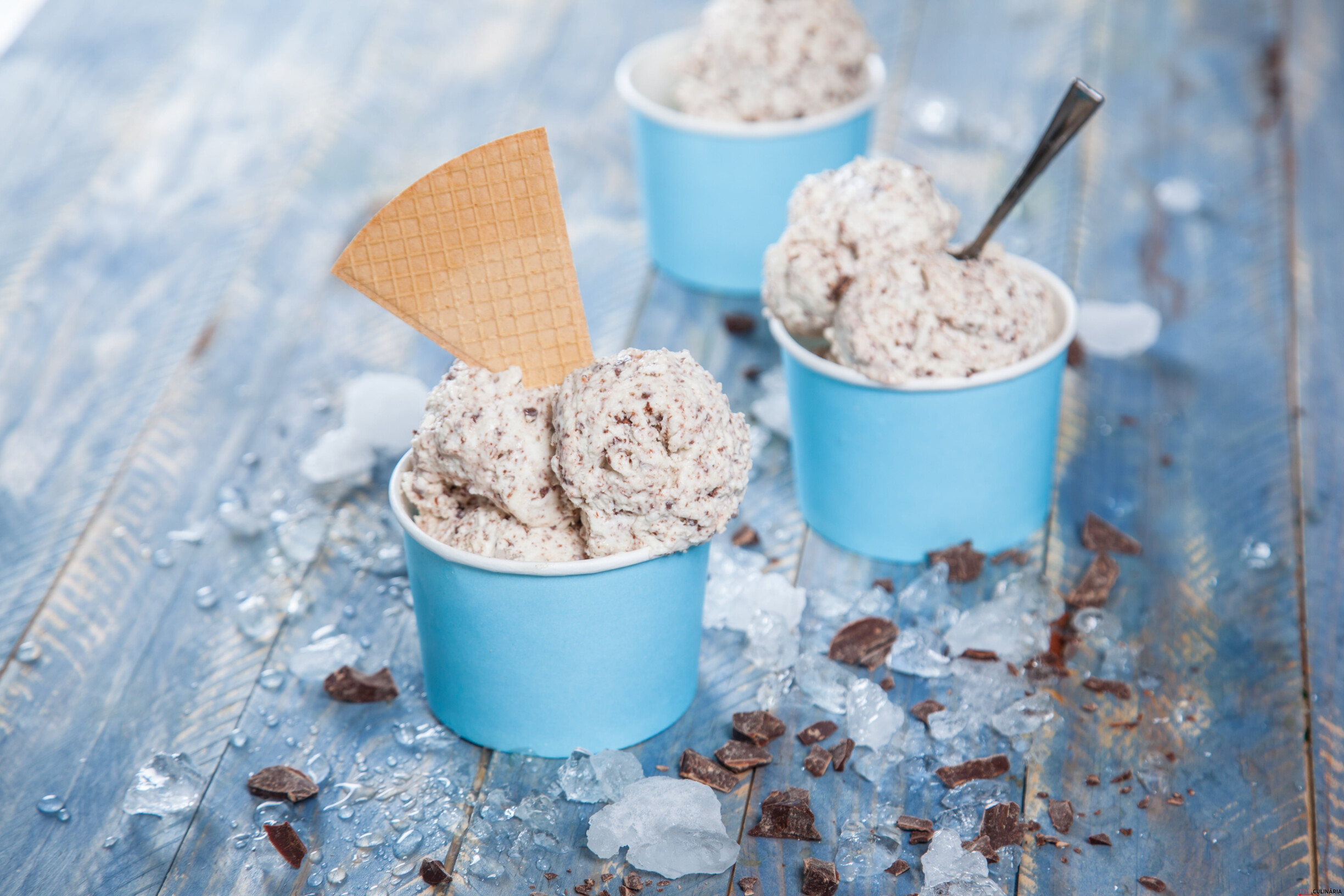 Gelado de bolacha com pepitas de chocolate