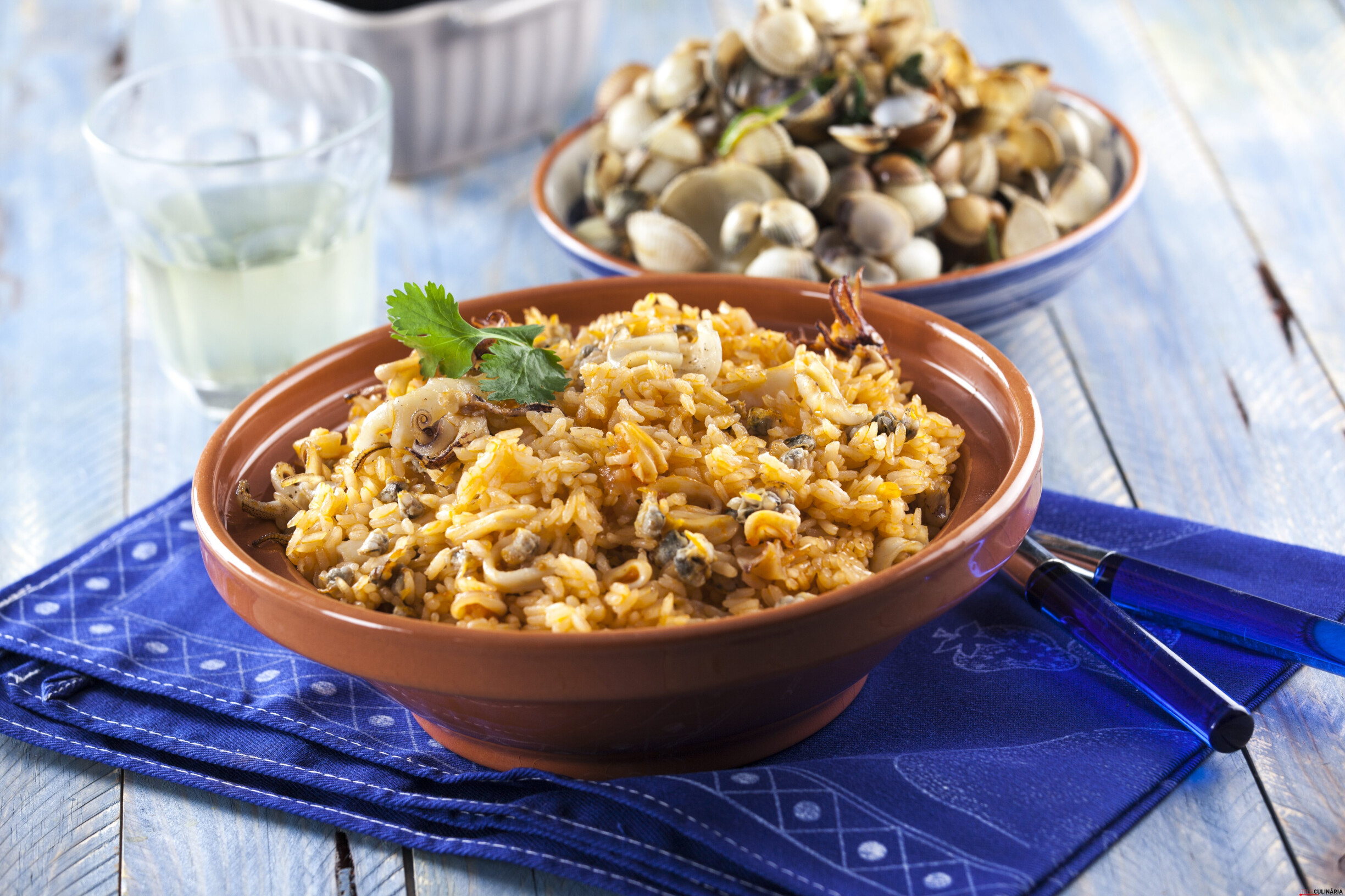 Arroz de berbigão e lulas