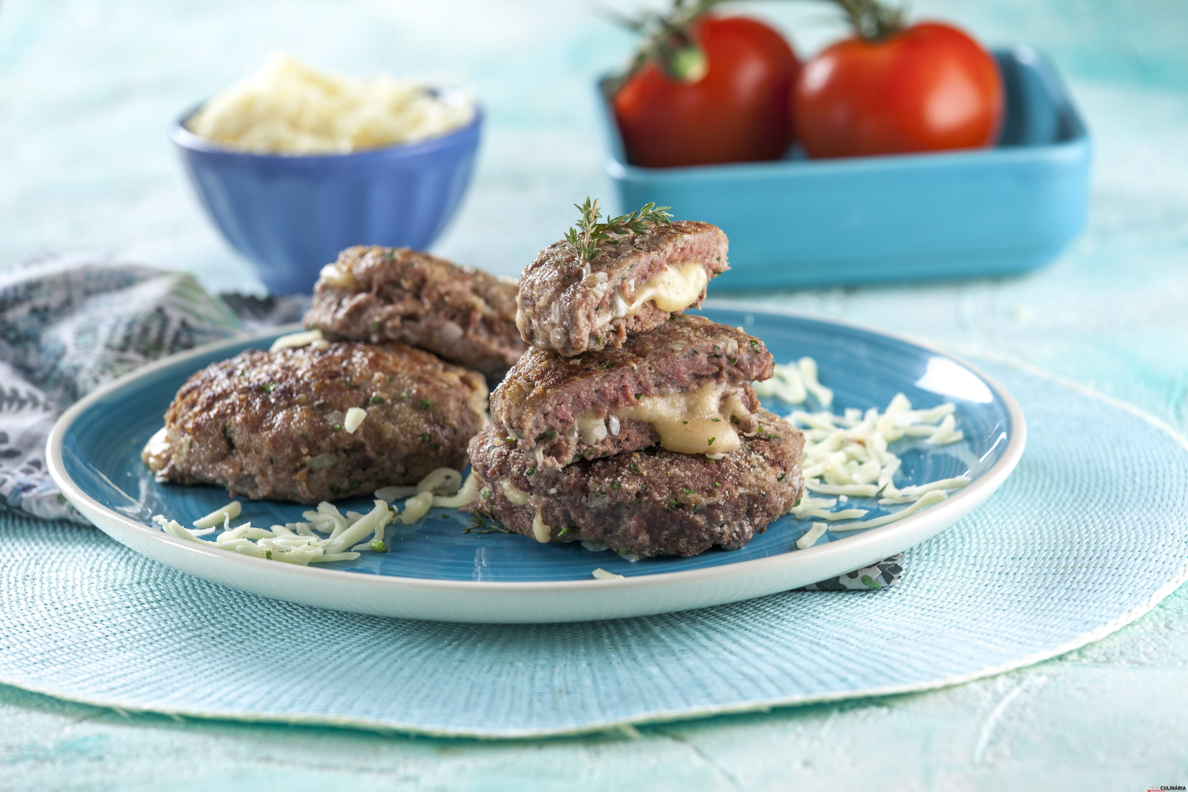 Receita de hambúrgueres recheados