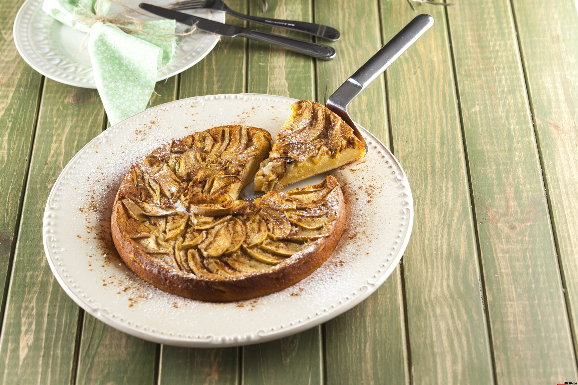 Receita de tarte de maçã (robot de cozinha)