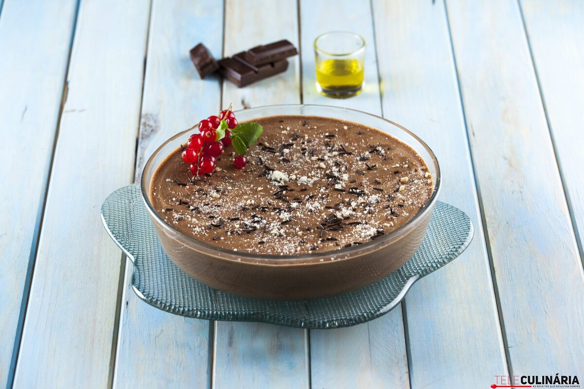 Mousse de chocolate com azeite