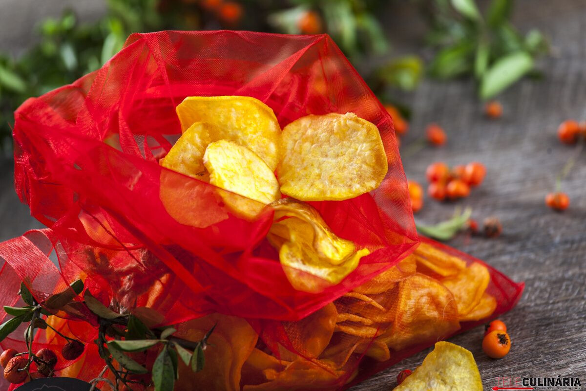 Batata doce frita em rodelas