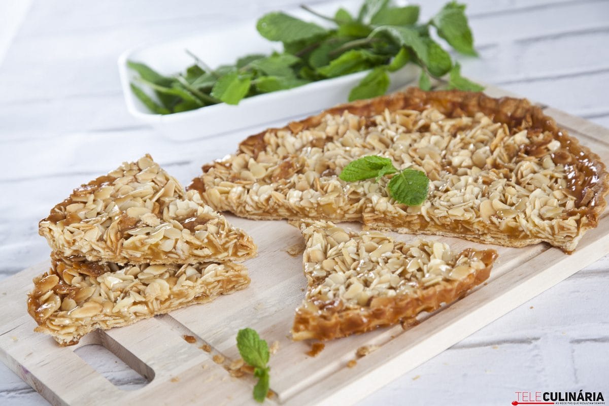 tarte de amêndoa caramelizada