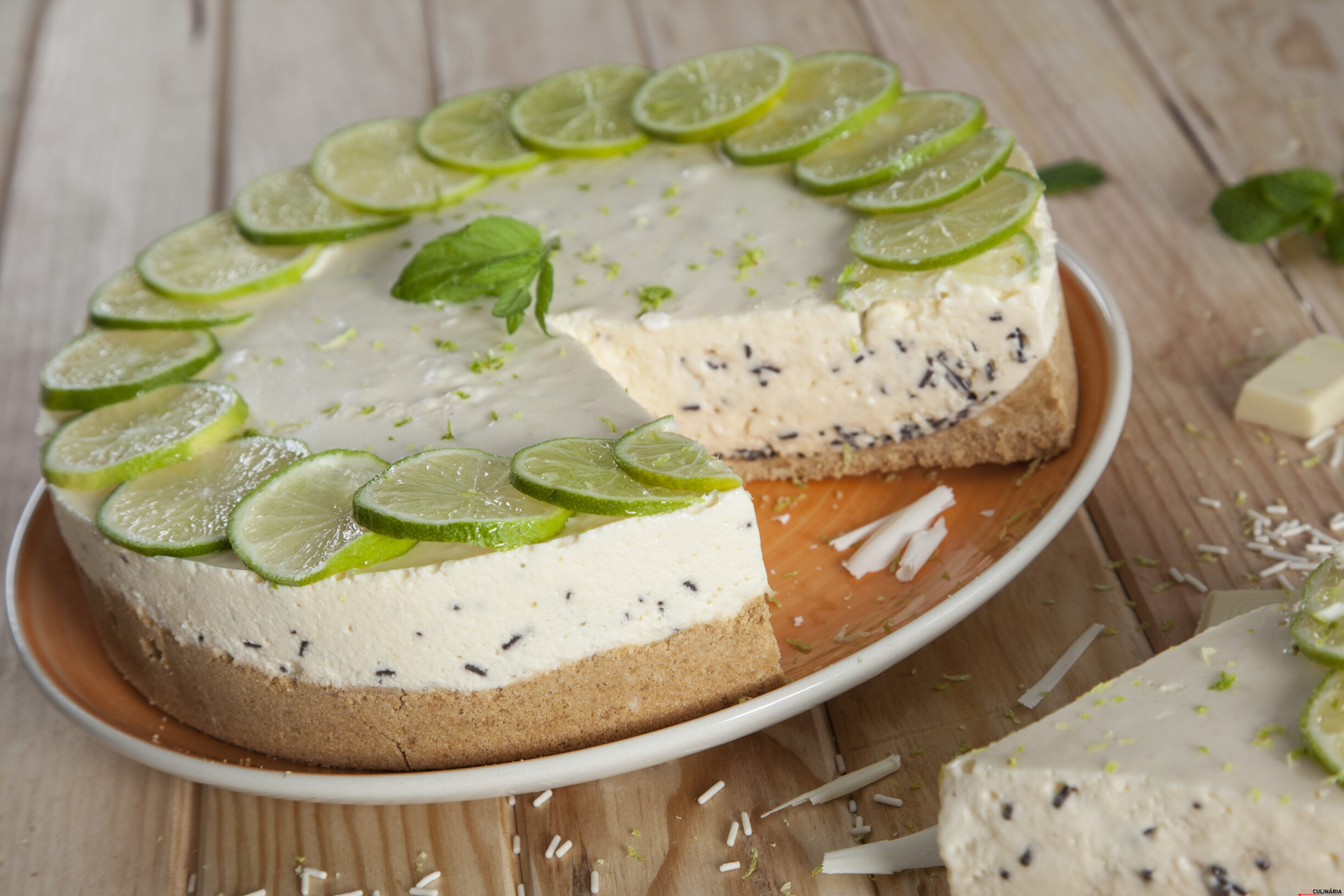 Cheesecake de chocolate branco (robot de cozinha)