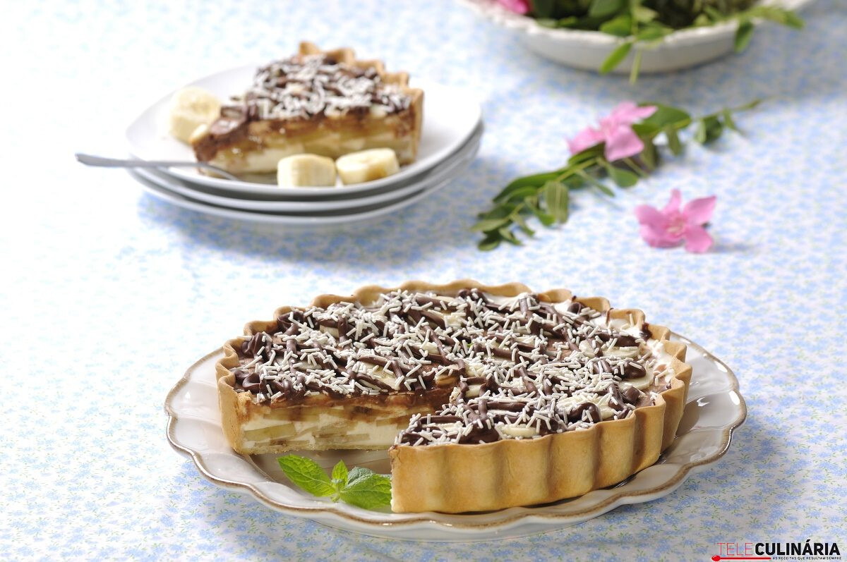 Tarte de iogurte e banana