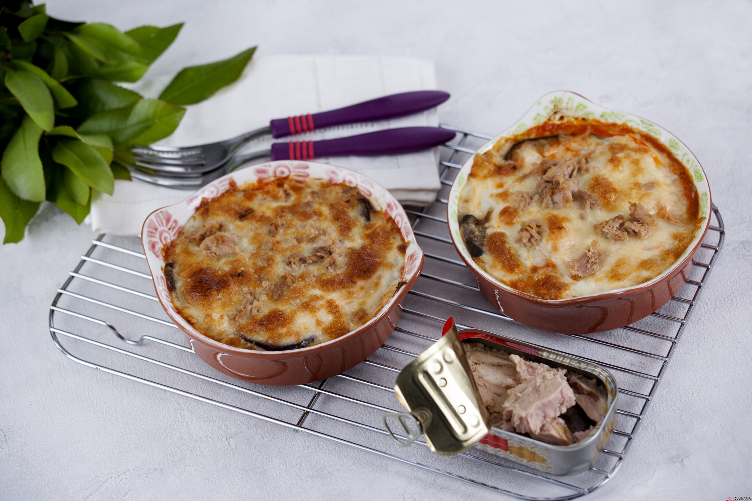 Receita de lasanha de atum com beringela (robot de cozinha)