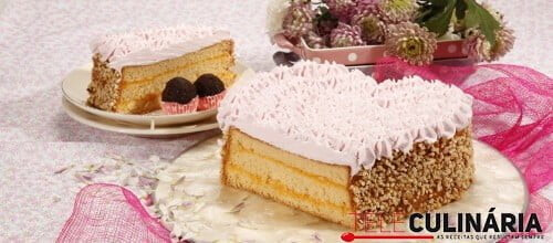 Bolo coração de mãe