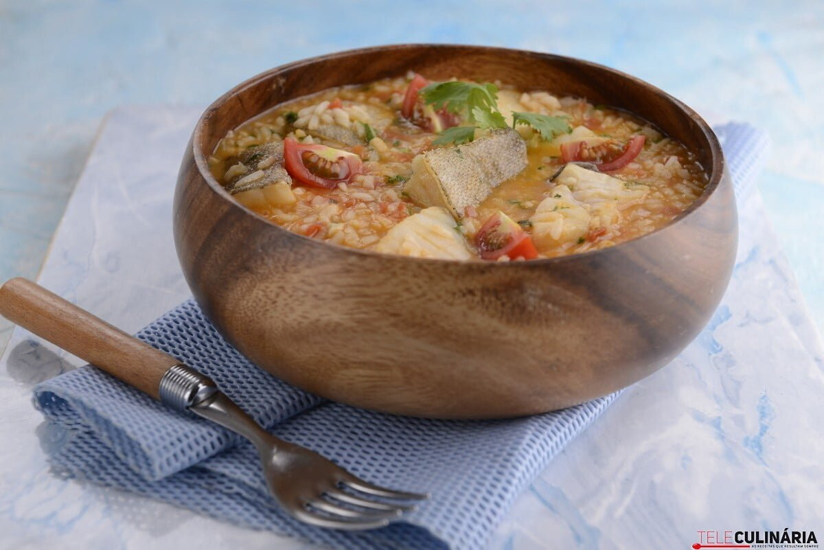 Receita de arroz de bacalhau