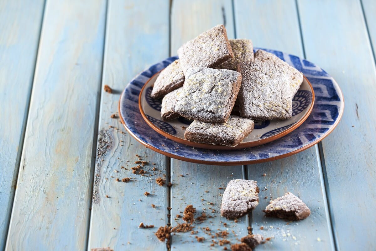 Bolachas de chocolate açúcaradas (robot de cozinha)