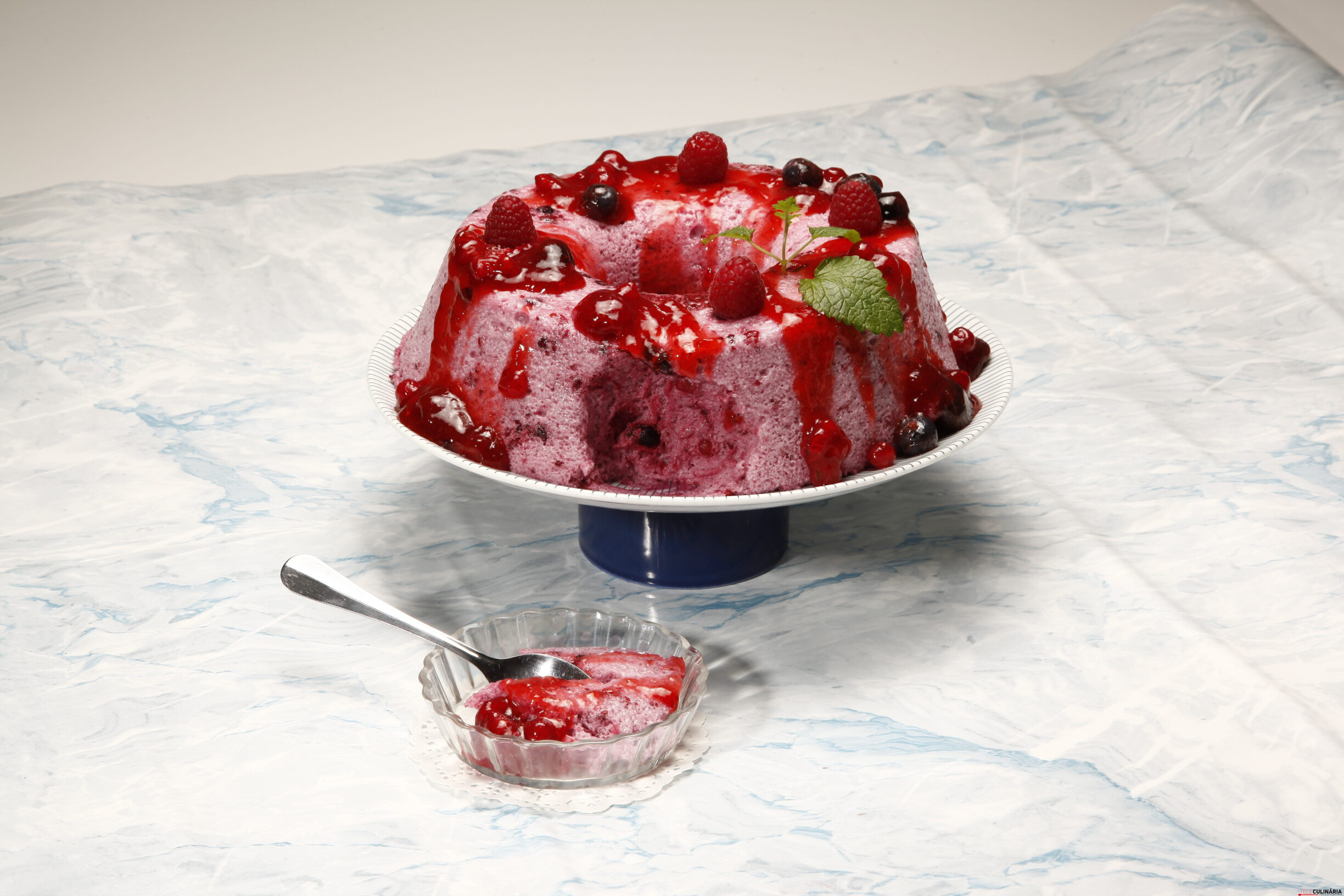 Bavaroise de frutos vermelhos sem açúcar